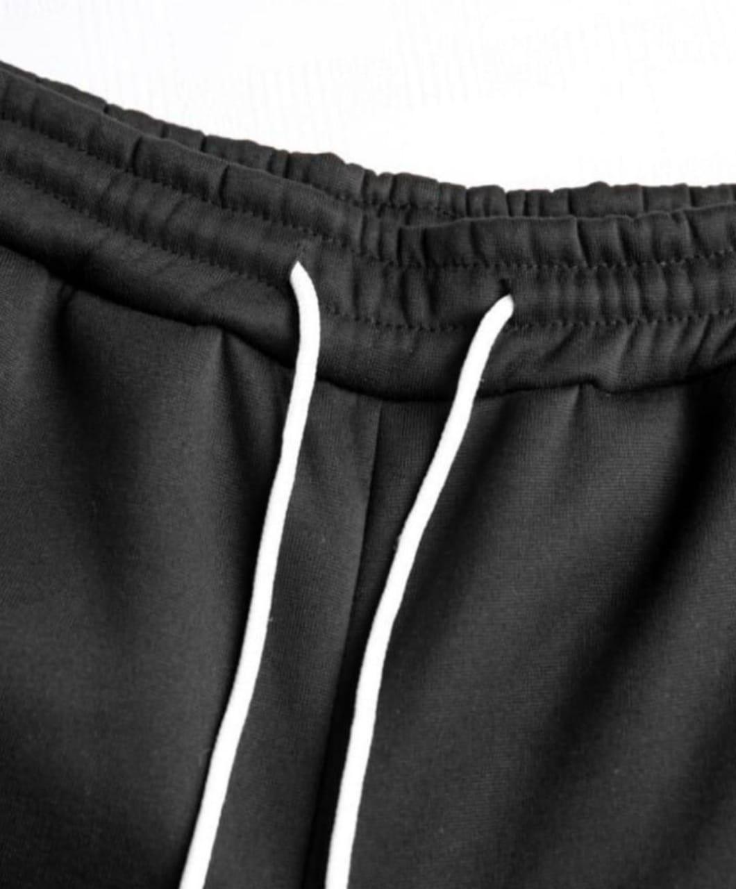 2 Pcs Men's Fleece Plain Zipper TrackSuit