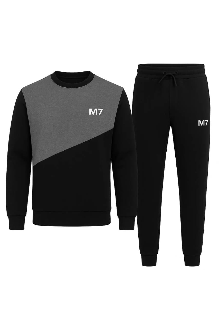2 Pcs Men's Fleece Printed Track-Suit